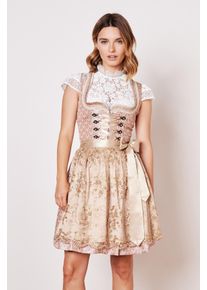Kr&uuml;ger Dirndl KR&Uuml;GER "Dirndl Elenor (50cm)", Damen, Gr. 36, N-Gr, rosa, Obermaterial: 100% Polyester PES., herzf&ouml;rmiger Ausschnitt, Kleider Dirndl