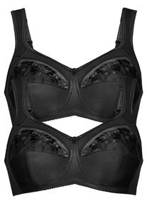Entlastungs-BH Anita "Entlastungs BH Safina", Damen, Gr. 80, Cup F, schwarz (schwarz schwarz), Obermaterial: 50% Polyamid PA. 25% Polyester PES. 10% Elasthan EL. 10% Viskose CV. 5% Baumwolle CO., BHs Entlastungs-BH