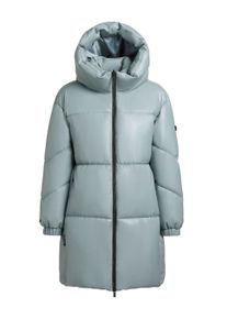 Wintermantel Khujo "Wintermantel Lorsa", Damen, Gr. M, blau (light blau), Obermaterial: 100% Polyurethan PU. Obermaterial: Futter: 100% Polyester PES. 100% Polyester PES., M&auml;ntel Wintermantel