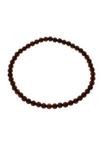 Armband OSTSEE-SCHMUCK "- Kugel 4 mm - Bernstein -" Gr. 19, braun (bernsteinfarben, braun), Armb&auml;nder, Damen, Bernstein, Armband