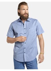 Kurzarmhemd Jan Vanderstorm "Doppelpack Hemd EVIN", Damen, Gr. XXL, blau (wei&szlig; hellblau), Obermaterial: 100% Baumwolle CO., unifarben, comfort fit normal, Hemden Kurzarmhemd