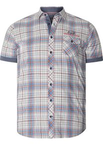 Kurzarmhemd Jan Vanderstorm "Kurzarmhemd POULAR", Herren, Gr. 4XL, weit, blau (hellblau kariert), Obermaterial: 100% Baumwolle CO., Hemden Kurzarmhemd