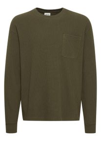 !Solid Longpullover SOLID "Sweatshirt SDHalwest", Herren, Gr. L, gr&uuml;n (forest night), Obermaterial: 80% Baumwolle CO. 20% Polyester PES., Pullover Longpullover