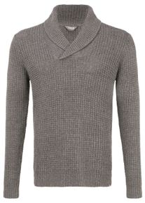 !Solid Strickfleece-Pullover SOLID "Strickpullover SDMapari", Herren, Gr. L, grau (gray melange), Obermaterial: 50% Baumwolle CO. 50% Polyacryl PAN., Pullover Strickfleece-Pullover