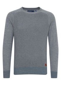 Rundhalspullover Blend "Rundhalspullover BHGandolf", Herren, Gr. L, blau (ensign blau), Obermaterial: 100% Baumwolle CO., Pullover Rundhalspullover