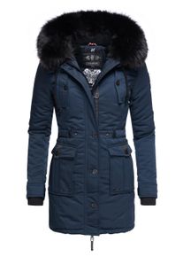Wintermantel Navahoo "Wintermantel Luluna Prc", Damen, Gr. XS, blau, Obermaterial: 100% Polyester PES. Obermaterial: Futter: 100% Polyester PES. 100% Polyester PES., M&auml;ntel Wintermantel
