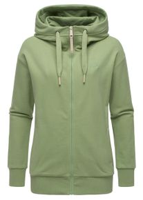 Kapuzensweatjacke Ragwear "Sweatjacke Yodis Zip", Damen, Gr. M, gr&uuml;n (dusty gr&uuml;n), Obermaterial: 70% Baumwolle CO. 30% Polyester PES., Sweatjacken Kapuzensweatjacke