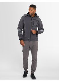 Softshelljacke Arctic Seven "Arctic Seven Herren Softshell Jacke &Uuml;bergangsjacke AS301", Damen, Gr. M, grau (grau, schwarz), Obermaterial: 96% Polyester PES. 4% Elasthan EL., Jacken Softshelljacke