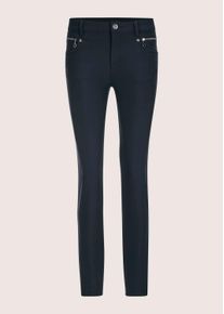 Madeleine Mode Stoffhose MADELEINE "Hose Slim Fit Stretchhose mit Taschen", Damen, Gr. 40, N-Gr, blau (marine), Obermaterial: 88% Polyamid PA. 12% Elasthan EL., Hosen Stoffhose