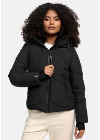Winterjacke Marikoo "Marikoo Simaraa kurze Damen Winter Steppjacke N007", Damen, Gr. XL, schwarz, Obermaterial: 100% Polyester PES., Jacken Winterjacke