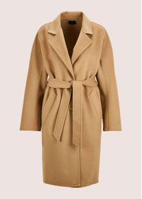 Madeleine Mode Langmantel MADELEINE "Mantel Ungef&uuml;tterter, taillierter Wollmantel", Damen, Gr. 48, beige, Obermaterial: 100% Wolle WO., Modern, M&auml;ntel Langmantel, Wollmantel in Doubleface Verarbeitung