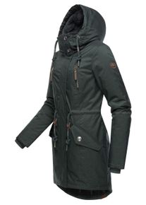 Wintermantel Ragwear "Wintermantel Elsie Melange", Damen, Gr. XS, gr&uuml;n (dunkelgr&uuml;n), Obermaterial: 100% Polyester PES. Obermaterial: Futter: 100% Polyester PES. 100% Polyester PES., M&auml;ntel Wintermantel