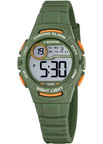 Chronograph Calypso Watches "Junior Collection", gr&uuml;n (khaki), Armbanduhren, Jungen, Chronograph, Kinderuhr, Quarzuhr, Armbanduhr, digital, Datum, Stoppfunktion