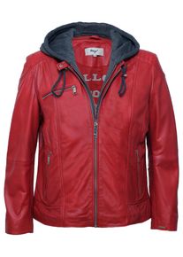 Lederjacke Maze "Lederjacke 42021318", Damen, Gr. 46, rot (chili), Obermaterial: 100% Lammleder LEL. Futter: 100% Baumwolle CO., Jacken Lederjacke