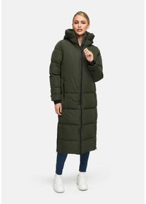Winterjacke Marikoo "Marikoo Honiaa Damen Winter Steppmantel Parka N074", Damen, Gr. M, gr&uuml;n (schwarzolive), Obermaterial: 100% Polyester PES., Jacken Winterjacke