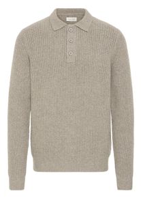 Strickfleece-Pullover Casual Friday "Strickpullover CFGAHN", Herren, Gr. L, grau (steeple gray), Obermaterial: 52% Viskose CV. 26% Polyester PES. 22% Polyamid PA., Pullover Strickfleece-Pullover