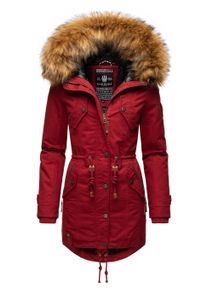 Wintermantel Marikoo "Wintermantel La Viva Prc", Damen, Gr. XS, rot (blood rot), Obermaterial: 100% Baumwolle CO. Obermaterial: Futter: 100% Polyester PES. 100% Polyester PES., M&auml;ntel Wintermantel