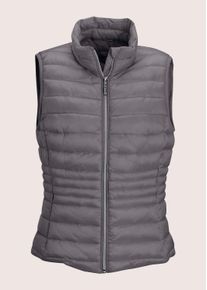 Madeleine Mode Kurzweste MADELEINE "Steppweste Verk&uuml;rzte Steppweste f&uuml;r Damen", Damen, Gr. 46, grau (bleigrau), Obermaterial: 100% Polyamid PA., Modern, Westen Kurzweste, Steppweste