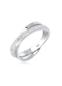 Silberring Elli "Ring Wickelring Emaille 925 Silber" Gr. 64, silber, Fingerringe, Damen, 64, Silber 925 (Sterlingsilber), Silberring