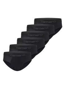 Slip Camano "Slip Men comfort BCI Cotton Slips 6p in Box 6er Pack", Herren, Gr. XXL, schwarz, Obermaterial: 95% Baumwolle CO. 5% Elasthan EL., Unterhosen Slip