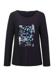 Print-Shirt GOLDNER "Shirt", Damen, Gr. 40, schwarz (schwarz, gemustert), Obermaterial: 95% Viskose CV. 5% Elasthan EL., Basic, Tubular, Shirts Print-Shirt, strechbequemer Viskosejersey