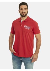 Poloshirt Jan Vanderstorm "Doppelpack Poloshirt DAGFINN", Herren, Gr. L, rot (rot dunkelblau), Obermaterial: 100% Baumwolle CO., Shirts Poloshirt