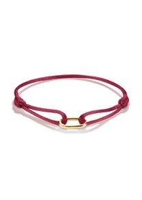 Charm-Armband Thomas Sabo "Textilarmband in verschiedenen Farben - Connect" Gr. 24, gelbgoldfarben, rot, Armb&auml;nder, Damen, 24, Polyester Silber 925 (recycelt), Polyester, Silber 925 (recycelt), Charm-Armband