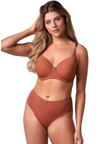 After Eden D-cup & up Slip "FARO", Herren, Gr. XL, braun (chinnamon), Spitze, Obermaterial: 84% Polyamid, 16% Elasthan. Zwickel: 100% Baumwolle, AFTER EDEN D-CUP & UP, unifarben, k&ouml;rpernah, Unterhosen Slip, mit Schleife und Glitzerstein, mit Spitze, feminin, elastisch, eng