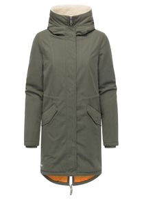 Kurzmantel Ragwear "Wintermantel Coogle YOUMODO", Damen, Gr. S, gr&uuml;n (schwarz olive), Obermaterial: 68% Baumwolle CO. 32% Nylon NY. Obermaterial: Futter: 100% Polyester PES. 100% Polyester PES., M&auml;ntel Kurzmantel