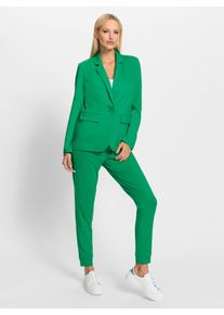 Hosenanzug Heine, Damen, Gr. 46, Normalgr&ouml;&szlig;en, gr&uuml;n (grasgr&uuml;n), 67% Viskose, 27% Polyamid, 6% Elasthan, Anz&uuml;ge Hosenanzug