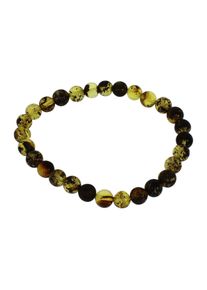 Armband OSTSEE-SCHMUCK "- Kugel 6 mm - Bernstein -" Gr. 19, gr&uuml;n (gr&uuml;n, bernsteinfarben), Armb&auml;nder, Damen, Bernstein, Armband