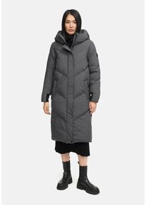 Winterjacke Marikoo "Marikoo Teonaa 16 Steppmantel N101", Damen, Gr. XXL, grau (anthrazit), Obermaterial: 100% Polyester PES., Jacken Winterjacke
