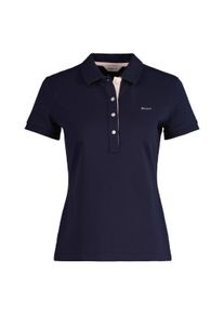 Poloshirt Gant "Poloshirt CONTRAST COLLAR PIQUE POLO 1er Pack", Damen, Gr. XS, blau, Obermaterial: 96% Baumwolle CO. 4% Elasthan EL., Shirts Poloshirt