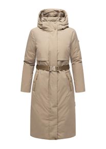 Wintermantel Navahoo "Wintermantel Waldbummler 14", Damen, Gr. L, grau (taupe grau), Obermaterial: 100% Polyester PES. Obermaterial: Futter: 100% Polyester PES. 100% Polyester PES., M&auml;ntel Wintermantel