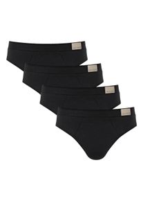 Slip Sloggi "Slip GO Natural Brief C4P 4er Pack", Herren, Gr. XL, schwarz, Obermaterial: 95% Baumwolle CO. 5% Elasthan EL., Unterhosen Slip