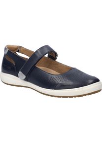 Slipper Josef Seibel "Caren 68, indigo-kombi", Damen, Gr. 38, blau (indigo, kombi), Obermaterial: 100% Rindsleder Leather cow., Schuhe Slipper