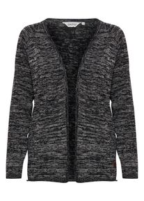 Strickjacke oxmo "Strickjacke OXDaniela", Damen, Gr. M, schwarz, Obermaterial: 50% Baumwolle CO. 50% Polyacryl PAN., meliert, h&uuml;ftbedeckend, Strickjacken Strickjacke