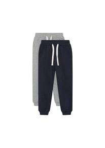 Jogginghose Minymo "Jogginghose MIBoys", Jungen, Gr. 116, N-Gr, blau (schwarz navy), Obermaterial: 60% Baumwolle CO. 40% Polyester PES., Hosen Jogginghose
