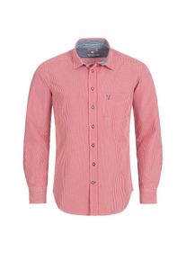 N&uuml;bler Trachtenhemd N&Uuml;BLER "Trachtenhemd Langarm Ralf", Herren, Gr. S, EURO, rot, Obermaterial: 70% Baumwolle CO. 30% Polyester PES., Hemden Trachtenhemd