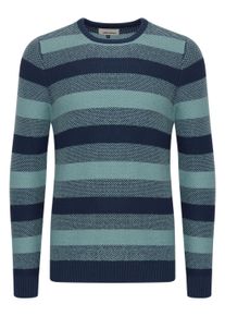 Strickfleece-Pullover Blend "Strickpullover BHPullover", Herren, Gr. S, blau (marineblaus), Obermaterial: 50% Baumwolle CO. 50% Polyacryl PAN., Pullover Strickfleece-Pullover