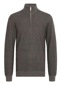 Troyer Blend "Troyer BHMGOMAZA", Herren, Gr. S, grau (charcoal mix), Feinstrick, Obermaterial: 100% Baumwolle CO., unifarben, Basic, normal, Pullover Troyer