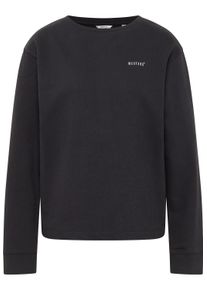 Langarmshirt Mustang "Damen Style Roseville", Damen, Gr. XS, schwarz, Jersey, 100% Baumwolle, Rundhals, Shirts Langarmshirt