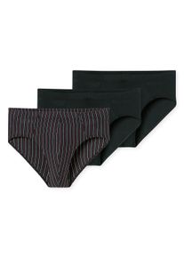Slip Schiesser "Slip 3PACK Supermini "95/5" 3er Pack", Herren, Gr. M, schwarz, Obermaterial: 95% Baumwolle CO. 5% Elasthan EL., Unterhosen Slip