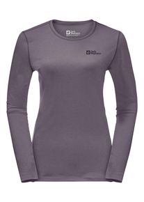 Rundhalspullover Jack Wolfskin "SKY THERMAL L/S W", Damen, Gr. XS, lila (wild, blossom), Hauptmaterial: 100% Polyester, Pullover Rundhalspullover