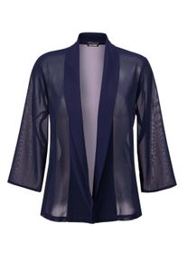 Jackenblazer GOLDNER "Kurzgr&ouml;&szlig;e Leichte Jacke mit Schalkragen, Halbarm", Damen, Gr. 20, gr&uuml;n (marine), Obermaterial: 100% Polyester PES., figurumspielend, Sonstiges, Blazer Jackenblazer, Perfekt f&uuml;r Kleider