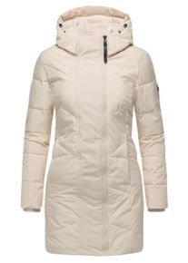 Steppmantel Ragwear "Steppmantel Pevilla YOUMODO", Damen, Gr. XL, wei&szlig; (ecru), Obermaterial: 100% Polyester PES. Obermaterial: Futter: 100% Polyester PES. 100% Polyester PES., M&auml;ntel Steppmantel