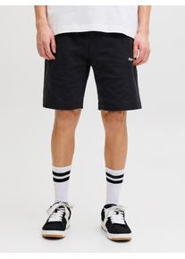 Jack & Jones Sweatshorts JACK & JONES "JPSTKARL NORREBRO SWEAT SHORTS REG SN", Damen, Gr. XS, N-Gr, schwarz, angeraute Sweatware, Obermaterial: 89% Baumwolle, 11% Polyester, unifarben, relaxed fit knielang, Hosen Sweatshorts, Baumwollmischung, relaxed fit