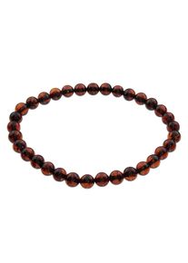 Armband OSTSEE-SCHMUCK "- Kugel 6 mm - Bernstein -" Gr. 19, braun (bernsteinfarben, braun), Armb&auml;nder, Damen, Bernstein, Armband