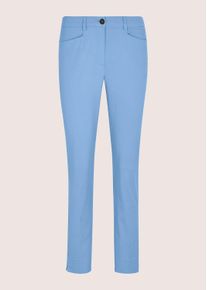 Madeleine Mode Chinohose MADELEINE "Chinohose Jerseyhose mit Formbund", Damen, Gr. 46, N + K Gr, blau (gletscherblau), Obermaterial: 97% Baumwolle CO. 3% Elasthan EL., Hosen Chinohose