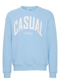 Longpullover Casual Friday "Sweatshirt CFSage", Herren, Gr. S, blau (dusk blau), Obermaterial: 100% Baumwolle CO., Sweatshirts Longpullover